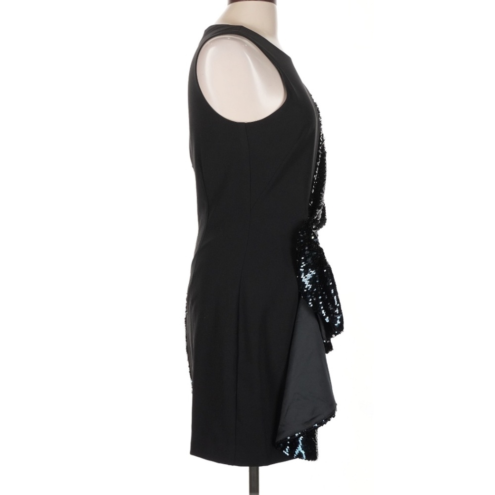 Size 8 Parker Black Sequin Cocktail Dress Black Blue - Picture 3 of 6